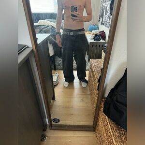 black loose fit jeans